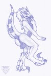 anthro anus balls cunnilingus_gesture fur genitals gesture looking_at_viewer male pawpads penis raised_tail solo suggestive suggestive_gesture tail ryuuyouki psychoraptor hi_res