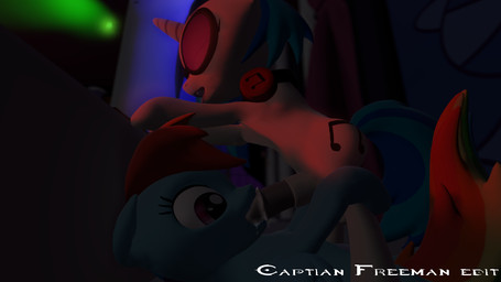 blue_body blue_feathers blue_fur bodily_fluids butt cum cumshot cutie_mark dark disc_jockey duo ejaculation erection feathered_wings feathers fellatio female female_penetrated fur genital_fluids genitals gynomorph gynomorph/female gynomorph_penetrating hair horn intersex intersex/female intersex_penetrating multicolored_hair open_mouth oral oral_penetration orgasm penetration penile penis rainbow_hair sex wings mr.tektite friendship_is_magic hasbro my_little_pony mythology rainbow_dash_(mlp) vinyl_scratch_(mlp) equid equine mammal mythological_creature mythological_equine pegasus unicorn 16:9 3d_(artwork) digital_media_(artwork) source_filmmaker_(artwork) widescreen
