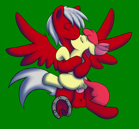 age_difference anus balls butt canon_x_oc cuddling duo erection eyelashes eyes_closed feathered_wings feathers female female_penetrated feral from_front_position genitals glistening green_background hair hooves hug kiss_on_lips kissing legs_up male male/female male_penetrating male_penetrating_female mastery_position on_lap on_top penetration penis pink_body pink_penis pink_skin quadruped raised_leg rear_view red_body red_skin sex shadow short_hair simple_background sitting sitting_on_lap size_difference spread_legs spreading straddling tail vaginal vulva white_hair wings yellow_body yellow_skin young young_feral btbunny_(artist) friendship_is_magic hasbro my_little_pony mythology apple_bloom_(mlp) fan_character earth_pony equid equine horse mammal mythological_creature mythological_equine pegasus pony digital_media_(artwork)