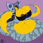 anthro apode big_breasts breasts clothed clothing cybernetics female huge_breasts legless machine rumpy_apode serpentine solo wide_hips pillowymounds rhythmicslither cadenza_vivace cobra cyborg draconcopode humanoid naga reptile scalie snake 1:1