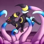 1:1 2015 abdominal_bulge anus black_body black_fur blush butt consentacles eeveelution eyelashes female feral feral_penetrated fur generation_2_pokemon genitals hi_res looking_back mammal neck_bulge nintendo open_mouth oral oral_penetration pawpads paws penetration pokemon pokemon_(species) purple_background pussy red_eyes ring sex shikaro simple_background solo suspension tentacle_in_mouth tentacle_penetration tentacle_sex tentacles tongue umbreon vaginal vaginal_penetration