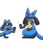 1:1 2023 2d_animation ambiguous_gender animated anthro biped black_body black_fur blue_body blue_fur chest_spike digital_media_(artwork) digitigrade duo exercise frame_by_frame fur generation_4_pokemon hand_spike lucario nintendo pokemon pokemon_(species) pull-up_(exercise) push-up red_eyes riolu shaded short_playtime simple_shading sound sound_warning spikes spikes_(anatomy) tail tail_motion tailwag tontaro webm workout yellow_body yellow_fur