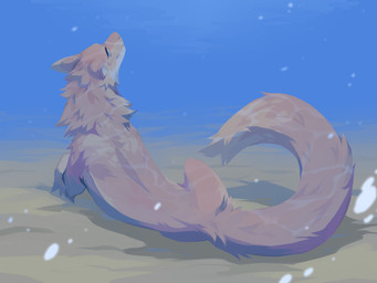 ambiguous_gender arm_tuft blue_eyes cheek_tuft facial_tuft feral fluffy fluffy_tail fur leg_tuft mouth_closed neck_tuft on_ground rear_view shoulder_tuft simple_background solo tail tuft unsigned corzh77 mythology dragon furred_dragon furred_scalie mythological_creature mythological_scalie scalie 4:3 absurd_res full-length_portrait hi_res portrait
