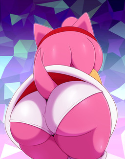 accessory anthro bent_over big_butt boots butt butt_focus clothed clothing dress female footwear fur green_eyes hair_accessory hairband looking_at_viewer panties panty_shot pattern_background pink_body presenting presenting_hindquarters rear_view red_clothing red_dress shoes simple_background solo tail tail_under_skirt tail_upskirt thick_thighs underwear upskirt white_clothing white_panties white_underwear bigdon1992 sega sonic_the_hedgehog_(series) amy_rose eulipotyphlan european_hedgehog hedgehog mammal absurd_res digital_media_(artwork) hi_res portrait three-quarter_portrait