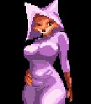 anthro black_background bouncing_breasts breasts female fur hood one_eye_closed orange_body orange_fur simple_background solo pleasantbread286 disney robin_hood_(disney) maid_marian canid canine fox mammal 2024 animated digital_media_(artwork) pixel_(artwork) short_playtime