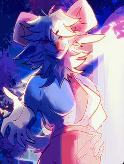 anthro big_horn bottomwear clothing female first_person_view horn longsleeve offering_hand pants pupils shirt solo square_pupils topwear raebitxch bovid caprine goat mammal hi_res