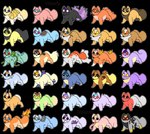 aerodactyl ambiguous_gender antennae_(anatomy) black_background black_body black_eyes black_hair blonde_hair blue_body blue_eyes blue_hair brown_body brown_eyes brown_hair bulbasaur caterpie charmander dratini eevee eeveelution ekans fin fire fossil_pokemon fur gastly generation_1_pokemon generation_2_pokemon generation_4_pokemon gills giratina goldeen green_body green_eyes green_hair grey_body group growlithe hair horn hybrid jigglypuff lapras legendary_pokemon lickitung long_tongue magikarp multi_limb multi_tail munchlax nidoran nidoran♀ nidoran♂ nintendo orange_body orange_eyes orange_hair pichu pidgey pink_body pink_hair pokemon pokemon_(species) ponyta puppetmaster13uwu purple_body purple_hair rain_world rattata red_eyes red_hair sandshrew shell simple_background slugcat slugpup_(rainworld) squirtle tail tan_body tauros tongue videocult voltorb vulpix weedle whiskers white_body white_eyes white_hair wings yellow_body yellow_eyes