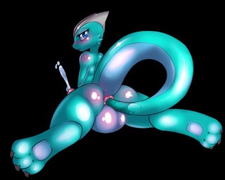 3_toes anal anal_masturbation anal_penetration anthro anus autopenetration balls barely_visible_genitalia barely_visible_penis big_balls biped black_background blue_eyes blue_tail blush bodily_fluids butt claws cum cumshot ejaculation eyelashes feet femboy genital_fluids genitals green_body green_scales green_tail grey_claws looking_at_viewer looking_back lying male masturbation multicolored_tail non-mammal_balls nude on_front orgasm penetration penis pink_anus prehensile_tail rear_view scales simple_background solo tail tail_fetish tail_in_ass tail_in_own_ass tail_insertion tail_masturbation tail_play thick_tail toe_claws toes two_tone_tail white_crest_(artist) deka_the_dilophosaurus_(character) dilophosaurid dilophosaurus dinosaur prehistoric_species reptile scalie theropod 2018 5:4 digital_media_(artwork)