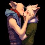 anthro blush clothed clothing duo eyebrows eyelashes eyes_closed fluffy kissing male male/male simple_background transparent_background azuza kjoee88 league_of_legends riot_games tencent fan_character recon_scout_teemo teemo_the_yiffer mammal yordle 1:1 2019 alpha_channel animated digital_media_(artwork) short_playtime