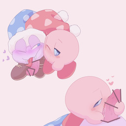 biped blue_eyes blush blush_lines blush_stickers bodily_fluids censor_bar censored_genitalia censored_penis clothing dripping duo erection eye_contact feet fellatio female fool's_hat genital_fluids genitals hand_on_penis hat headgear headwear heart_catchlight heart_symbol humanoid_genitalia humanoid_penis ineffective_censorship licking long_tongue looking_at_another looking_at_genitalia looking_at_partner looking_at_penis male male/female narrowed_eyes not_furry nuzzling one_eye_closed oral penile penis penis_lick pink_body pink_vulva precum precum_drip purple_body red_body saliva saliva_on_tongue sex simple_background talons toes tongue tongue_out vulva white_background white_fangs wings ariarik_o0 kirby_(series) nintendo kirby marx_(kirby) waddling_head 1:1 2021 censored digital_drawing_(artwork) digital_media_(artwork) hi_res sequence