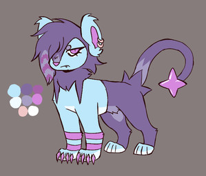 claws coontail_hair female feral fluffy fluffy_ears frown fur fur_markings glistening markings paws piercing scowl solo standing tail vedacia nintendo pokemon delsyn_(veevobyte) generation_4_pokemon luxio pokemon_(species) colored digital_media_(artwork) model_sheet