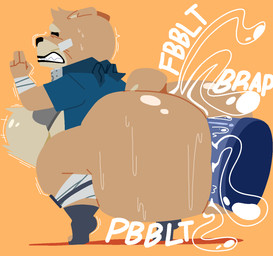 abdominal_bulge anal anal_fluids anal_juice_on_dildo anal_juice_on_sex_toy anal_juice_splatter anal_orgasm anal_penetration anal_squirt anthro bandage bandage_on_cheek bandaged_arm bandaged_leg big_butt black_eyes black_lips black_nose blue_clothing blue_footwear blue_jacket blue_topwear bodily_fluids bottom_heavy brown_body brown_fur bubble_butt butt clenched_teeth clothed clothing crop_top crouching curled_tail curvy_figure dildo dildo_in_ass dildo_insertion dot_eyes ejaculation excessive_anal_juice eyebrows farting_while_penetrated femboy fingers floppy_ears footwear fur gesture glistening glistening_butt hand_gesture hands-free huge_butt huge_dildo huge_thighs hyper hyper_butt hyper_dildo jacket lips male male_penetrated moobs motion_lines multicolored_body multicolored_fur naruto_headband ninjutsu no_underwear object_in_ass onomatopoeia orange_background orgasm pantsless penetration purple_dildo sex_toy sex_toy_in_ass sex_toy_insertion shirt shortstack shortstack_male side_moob side_view simple_background simple_eyes slightly_chubby solo sound_effects sweat sweaty_butt tail tan_body tan_fur teeth text thick_thighs tiptoes toeless_footwear topwear two_tone_body two_tone_fur voluptuous voluptuous_anthro voluptuous_male wide_hipped_anthro wide_hipped_male wide_hips hoovedleader okinashiri_(coleson) canid canine canis domestic_dog mammal shiba_inu spitz 2025 colored digital_drawing_(artwork) digital_media_(artwork) hi_res lineless