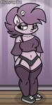 alternative_fashion anthro clothing female fur goth purple_body purple_fur smile solo bunnyangelbun cassandra_(bunnyangelbun) eulipotyphlan hedgehog mammal 2024 digital_drawing_(artwork) digital_media_(artwork)