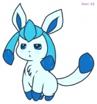 :< ambiguous_gender blue_eyes chibi closed_frown curved_tail feral frown fur legs_together mouth_closed quadruped solo standing tail white_body white_fur |:< daniruu nintendo pokemon canid canine eeveelution generation_4_pokemon glaceon mammal pokemon_(species) shiny_pokemon 2012