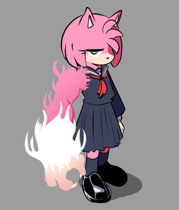 after_transformation alternate_costume alternate_form anthro arm_transformation asian_clothing biped black_clothing black_dress_shoes black_footwear black_nose black_shoes black_socks bottomwear claws clothed clothed_anthro clothed_female clothing cosplay countershade_face countershading crossover_cosplay dull_eyes east_asian_clothing eyelashes female female_anthro footwear fully_clothed fully_clothed_anthro fully_clothed_female fur green_eyes hair japanese_clothing japanese_school_uniform muscular_arm pink_body pink_fur pink_hair pink_quills pipe plantigrade quill_hair quills_(anatomy) redesign school_uniform shadowed_face shoes skirt small_nose snout socks solo tan_inner_ear tan_paws torn_bottomwear torn_clothing torn_necktie torn_skirt torn_sleeves transformation uniform unimpressed quavernsfw konami sega silent_hill silent_hill_f sonic_the_hedgehog_(series) amy_rose hinako_shimizu eulipotyphlan hedgehog mammal crossover hi_res