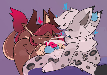 animal_genitalia animal_penis anthro black_body black_fur black_tail blue_clothing blue_knot blue_penis bodily_fluids breasts brown_body brown_ears brown_horn canine_genitalia canine_penis clothing cum cum_from_nose cum_in_mouth cum_in_nose cum_inside cumshot duo ear_markings ejaculation erection fellatio female fur fur_markings genital_fluids genitals grey_body grey_ears grey_fur grey_hair grey_tail hair heart_symbol horn knot long_tongue male male/female markings multicolored_body multicolored_ears multicolored_fur one_eye_closed oral oral_penetration paws penetration penile penile_penetration penis penis_in_mouth pink_body pink_eyes pink_fur pink_hair pink_sclera pink_tail pink_tongue romantic romantic_couple sex tail tail_markings tail_tuft tan_body tan_ears tan_tail tongue tongue_around_penis tongue_out tongue_wrap tuft two_tone_body two_tone_ears two_tone_fur two_tone_tail nonbinary_bunny mythology alex_(kalicoa) keero_(wifeloverkeero) dragon felid leopard mammal mythological_creature mythological_scalie pantherine scalie 2022 digital_drawing_(artwork) digital_media_(artwork) hi_res