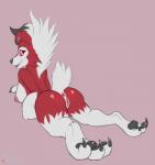 anthro anus breasts butt female fur genitals looking_back nipples nude open_mouth pussy smile solo howling-strawberries nintendo pokemon canid generation_7_pokemon lycanroc mammal midnight_lycanroc pokemon_(species) 2018 digital_media_(artwork) hi_res