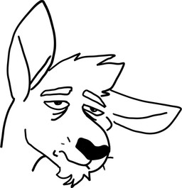 anthro hair long_ears male male_anthro mouth_closed narrowed_eyes short_hair simple_background solo tired solaxe_(artist) solaxe kangaroo macropod mammal marsupial absurd_res headshot_portrait hi_res monochrome portrait sketch