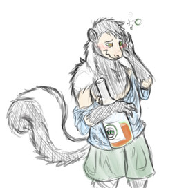 alcohol beverage black_body black_fur blue_clothing blue_shirt blue_topwear bottomwear clothing drunk fur green_bottomwear green_clothing green_shorts male oversized_clothing shirt shorts simple_background sketchy solo substance_intoxication tail topwear transformation whiskey_bottle white_background white_body white_fur lupex humanoid mammal mephitid skunk hi_res sketch