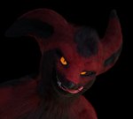 ambiguous_gender anthro black_body black_fur creepy_smile fur glowing glowing_eyes hair licking licking_lips looking_at_viewer pupils red_body red_fur simple_background slit_pupils smile solo tongue tongue_out transparent_background n00dle racf92 danger_n00dle rexouium 3d_(artwork) alpha_channel digital_media_(artwork) hi_res