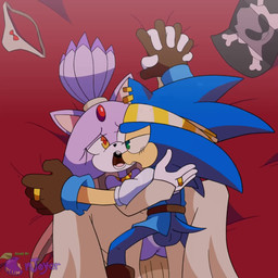 alternate_costume anthro anthro_on_anthro anthro_penetrated anthro_penetrating balls bed clothed clothed_sex clothing digit_ring discarded_clothing discarded_underwear dress duo ear_piercing ear_ring eye_contact female from_front_position furniture genitals grabbing_sheets green_eyes hair hand_holding hand_on_back heart_eyes heart_symbol hero hug interlocked_fingers jewelry jolly_roger lingerie looking_at_another looking_pleasured lying male male/female married_couple missionary_position on_back panties penetration piercing pirate_costume pirate_flag ponytail princess ring ring_piercing romantic romantic_ambiance romantic_couple royalty sex spread_legs spreading tongue tongue_out underwear vaginal vaginal_penetration wedding_dress wedding_ring yellow_eyes nova_rain third-party_edit plumenjoyer_(audio) sega sonic_the_hedgehog_(series) blaze_the_cat sonic_the_hedgehog domestic_cat eulipotyphlan felid feline felis hedgehog mammal 2d_animation animated hi_res short_playtime sound sound_edit video