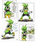 after_vore anthro belly big_belly bodily_fluids burping death dialogue digestion exercise female female_pred female_prey oral_vore overweight overweight_female same_size_vore solo speech_bubble sweat text vore workout killboo idw_publishing sega sonic_the_hedgehog_(comics) sonic_the_hedgehog_(idw) sonic_the_hedgehog_(series) surge_the_tenrec afrosoricid mammal tenrec 2023 comic digital_media_(artwork) english_text hi_res