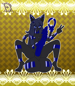 accessory animal_genitalia animal_penis anthro balls big_balls big_penis black_body blue_eyes collar feline_genitalia feline_penis femboy genitals hair hair_accessory huge_balls long_hair male markings metal_collar penis solo spread_legs spreading derthevaporeon palworld pocketpair kelux_hybridge felid feline mammal mau_(pal) pal_(species) absurd_res hi_res