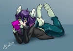 4_toes 5_fingers anthro antlers barefoot biped bottomwear brown_eyes clothed clothing ds_console electronics feet femboy fingers fully_clothed fur furgonomics game_console gaming grey_background hair holding_object horn jacket licking licking_lips licking_own_lips lying male on_front pants playing_video_game purple_hair raised_tail self_lick shirt short_hair short_tail simple_background solo tail tail_clothing toes tongue tongue_out toony topwear white_body white_fur bleats nintendo nintendo_ds nintendo_ds_family stripped_down jackson jackalope lagomorph mammal colored_sketch sketch