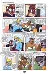 absurd_res anthro bruce_clops canid canine canis comet_stars comic dialogue dialogue_box domestic_cat english_text equid equine felid feline felis hi_res horse male mammal nathan_howls raccoon_dog slightly_chubby slightly_chubby_anthro slightly_chubby_male speech_bubble tanuki text thekinkybear url will_whiskers wolf