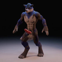 abs animal_genitalia animal_penis anthro balls black_body black_fur black_nails black_nipples blue_body blue_fur butt canine_genitalia canine_penis colored_nails erection fur genitals knot male muscular muscular_male nails nipples nude pecs penis quads simple_background solo tail triceps white_body white_fur calixto calixto_(modeler) mythology slate_(thecomposingwolf) canid canine mammal mythological_canine mythological_creature werecanid werecanine werecreature werewolf 1:1 3d_(artwork) 3d_model_showcase animated blender_(artwork) blender_eevee_(artwork) digital_media_(artwork) no_sound short_playtime turntable_(animation) video