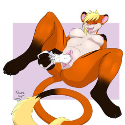 anthro anthro_pred anthro_prey areola black_body black_fur black_paws blonde_hair blue_eyes bodily_fluids breasts brown_body brown_fur butt claws clitoris duo eyes_closed feet_first female female_pred forced freckles fur genitals hair larger_female larger_pred living_insertion living_insertion_play long_hair lying male male_prey medium_breasts micro navel nipples nude on_back open_mouth orange_body orange_fur paws pink_areola pushing saliva saliva_string short_hair size_difference smaller_male spread_legs spreading stripes tattoo text toe_claws unbirthing urethra vaginal vore vulva white_body white_fur conditional_dnp kajivore canid canine fox mammal 1:1 2015 english_text hi_res signature