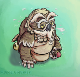 air_puff anthro arm_tuft beak beard belly big_belly black_beak braided_beard braided_hair brown_body brown_feathers claws dialogue elderly_anthro elderly_male facial_hair feather_hands feathers feet foreskin genitals green_background hair handjob head_tuft humanoid_genitalia humanoid_penis looking_at_genitalia looking_at_penis looking_pleasured male masturbation motion_lines mustache onomatopoeia open_beak open_mouth overweight overweight_anthro overweight_male penile penile_masturbation penis sex shoulder_tuft simple_background solo sound_effects tail tail_feathers talons text toe_claws toes tuft winged_arms wings undergreysnest breath_of_the_wild nintendo the_legend_of_zelda kaneli_(tloz) avian bird owl rito colored shaded signature watermark