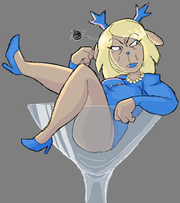 2_horns 4_fingers anthro antlers bent_arm bent_leg big_breasts biped black_eyebrows blonde_hair blue_antlers blue_clothing blue_eyes blue_footwear blue_high_heels blue_horn blue_lips blue_nose blue_shirt blue_topwear bottomless bottomless_anthro bottomless_female breasts button_(fastener) clothed clothing container cup curved_eyebrows drinking_glass emanata eyebrow_through_hair eyebrows eyelashes eyelashes_through_hair female fingers footwear frustration_cloud fur gem glass glass_container glass_cup glistening glistening_hair grey_background hair high_heels horn in_container in_cup iris jewelry light_body light_fur light_hair lips mature_anthro mature_female medium_hair monotone_background mouth_closed necklace no_pupils pearl_(gem) pearl_necklace resting_bitch_face shirt shoes side_view simple_background solo tan_body tan_ears tan_fur thick_bottom_lip thick_thighs thin_eyebrows topwear translucent translucent_hair white_sclera yellow_jewelry yellow_necklace awakecore deltarune undertale_(series) carol_holiday deer mammal new_world_deer reindeer 2025 digital_drawing_(artwork) digital_media_(artwork)