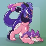 duo green_eyes horn inflatable mane permagrin pink_body purple_body purple_eyes toony whiskers symrea mythology animate_inanimate dragon kobold living_inflatable mythological_creature mythological_scalie scalie 1:1 hi_res