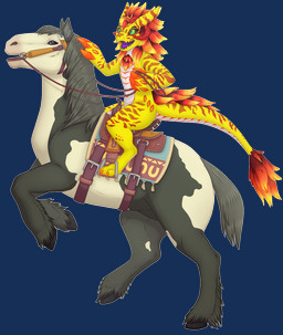 anthro claws duo feral hooves nude open_mouth open_smile reins side_view smile tail tail_tuft tuft rooklinq equid equine horse mammal wickerbeast alpha_channel