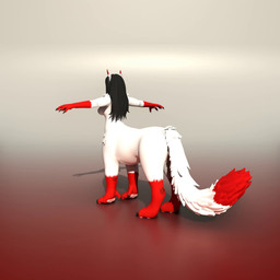 black_hair breasts claws collar cross fangs fur genitals hair herm intersex knot knotted_penis nipple_piercing nipples penile_spines penis piercing red_body red_fur slim solo teeth what white_body white_fur thenaitsabel asavari_(bloodstarkittycat) felid felid_taur feline mammal mammal_taur taur 1:1 3d_(artwork) animated blender_(artwork) digital_media_(artwork) hi_res no_sound short_playtime turntable_(animation) video