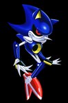 black_sclera blue_body blue_ears blue_skin claws clothing countershading footwear grey_body grey_countershading grey_skin machine male pointy_nose pupils red_clothing red_eyes red_footwear red_shoes shoes simple_background solo transparent_background yellow_inner_ear kolsan classic_sonic_(universe) sega sonic_the_hedgehog_(series) metal_sonic badnik eulipotyphlan hedgehog mammal robot alpha_channel hi_res