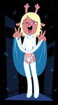 5_fingers anthro antlers aroused blonde_hair blush bottomwear breasts buckteeth clothed clothing clothing_lift dress dress_lift female fingers freckles garter_belt garter_straps gesture green_eyes hair hand_gesture heart_eyes heart_symbol horn legwear lust lustful_gaze open_mouth panties red_nose small_breasts snowgrave solo stockings teeth tongue tongue_out underwear v_sign miscon deltarune undertale_(series) noelle_holiday deer mammal new_world_deer reindeer 2025 absurd_res digital_media_(artwork) hi_res