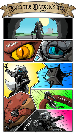 ambiguous_gender anthro armor battle blue_background blue_eyes castle cave chain close-up close_up_panel duo facial_scar feral fighting_pose fur green_background interspecies male male/ambiguous mask medieval_armor onomatopoeia pink_background pose red_body scales scar shoulder_armor simple_background sound_effects tail tail_motion text wearing_mask white_body white_fur yellow_background yellow_eyes theocrox mythology theo_crox canid canine dragon fox mammal marble_fox mythological_creature mythological_scalie red_fox reptile scalie true_fox 9:16 comic digital_drawing_(artwork) digital_media_(artwork) hi_res