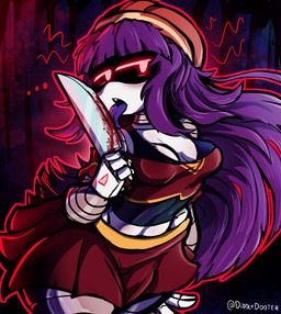 armor belly big_breasts black_body blade blood blood_on_knife bodily_fluids bottomwear bra_strap breasts butcher_knife cannibalism cheerleader cheerleader_outfit cleaver_(knife) clothing crop_top cropped_tank_top cutlery earless female flirting grey_body hair half-closed_eyes hard_hat hat headgear headwear helmet hime_cut holding_knife holding_object holding_weapon kitchen_knife kitchen_utensils knife licking licking_knife licking_weapon long_hair long_tongue looking_at_viewer machine metal metallic_body miniskirt murderer narrowed_eyes navel noseless open_mouth purple_hair purple_tongue red_bottomwear red_clothing red_crop_top red_eyes red_hat red_headwear red_shirt red_skirt red_topwear screen screen_face seductive segmented_body shirt simple_background skirt solo tank_top text thick_thighs tongue tongue_out tools topwear unimpressed unusual_anatomy weapon white_body wide_hips diddlydooter1 glitch_productions murder_drones doll_(murder_drones) humanoid robot robot_humanoid worker_drone artist_name digital_drawing_(artwork) digital_media_(artwork) hi_res signature