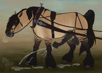 animal_genitalia animal_penis balls belly_slap belly_slapping_masturbation big_balls big_flare big_penis blinders bodily_fluids breath bridle cum cumshot ejaculation equine_genitalia equine_penis eyewear feathering feral fetlocks flared_penis fur genital_fluids genitals harness hooves male male_feral masturbation orgasm penile penile_masturbation penis reins saggy_balls slap solo tan_body tan_fur vein veiny_penis fenn.perrox draft_horse equid equine horse mammal hi_res