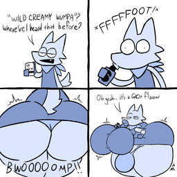 anthro big_breasts big_butt bimbofication breast_expansion breasts bulge butt butt_expansion cheek_tuft clothing curvy_figure dialogue emanata expansion eyelashes facial_tuft fangs femboy flash_emanata glistening glistening_lips gloves gynomorph handwear hip_expansion hourglass_figure huge_breasts huge_butt huge_hips huge_thighs hyper hyper_breasts hyper_butt hyper_hips hyper_lips hyper_thighs intersex kerchief lip_expansion lips male onomatopoeia shirt solo sound_effects tail teeth text thick_lips thick_thighs thigh_expansion thong topwear tuft underwear vape wide_hips thatdawgmurray murray_(thatdawgmurray) canid canine canis domestic_dog mammal aliasing comic digital_media_(artwork) english_text hi_res monochrome