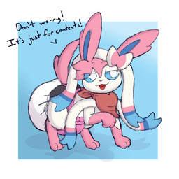 3_toes ambiguous_gender big_diaper blue_background blue_inner_ear blue_sclera border clean_diaper clothed clothing confident dialogue diaper feet feral fur kerchief multicolored_body multicolored_fur narrowed_eyes neckerchief neckwear open_mouth open_smile pink_body pink_fur pink_tail pokeball pokeball_diaper red_kerchief red_neckerchief ribbons_(anatomy) simple_background smile snaggle_tooth solo standing tail text toes wearing_diaper white_body white_border white_fur boredomwithfriends nintendo pokemon ace_(boredomwithfriends) eeveelution generation_6_pokemon pokemon_(species) sylveon 1:1 2021 absurd_res english_text full-length_portrait hi_res portrait