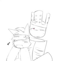 :3 ambiguous_gender animated_gif anthro blocky_body blush blush_lines blush_stickers bodily_fluids canon_x_oc clothing duo embarrassed hat headgear headpat headwear heart_symbol male petting selfship sweat sweatdrop visor visor_cap spookicookiebox forsaken_(roblox) roblox 1x1x1x1 1x1x1x1_(forsaken) spooki_(spookicookiebox) robloxian 1:1 animated short_playtime spot_color