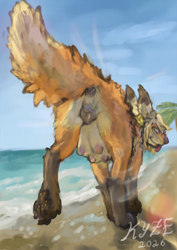 anatomically_correct anatomically_correct_anus anatomically_correct_genitalia anatomically_correct_vulva animal_genitalia animal_vulva anus beach breasts canine_genitalia canine_vulva female feral fur genitals glistening orange_body orange_fur pregnant pregnant_feral rear_view reflection solo tan_body tan_fur tongue tongue_out vulva walking water water_reflection el_kyze spyer_fox canid canine fox mammal hi_res