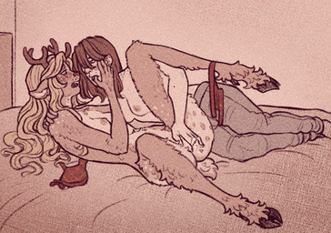 anthro antlers areola bed blush bottomwear bra bra_removed breasts butt clothed clothing clothing_around_one_leg countershade_fur countershade_torso countershading duo female female/female female_anthro female_human female_on_anthro female_on_human finger_in_mouth fingering freckled_face freckled_legs freckled_shoulders freckled_thighs freckles fur furniture genitals horn human_on_anthro interspecies nipples on_bed panties panties_around_one_leg panties_down pants partially_clothed partially_clothed_anthro partially_clothed_female spot_freckles spots spotted_butt spotted_face spotted_legs spotted_shoulders spotted_thighs thumb_in_mouth topless topless_female topless_human underwear underwear_around_one_leg underwear_down vaginal vaginal_fingering vulva sacreddeer deltarune undertale_(series) kris_dreemurr noelle_holiday deer human mammal new_world_deer reindeer monochrome sepia