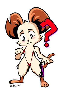 3_toes 4_fingers anthro biped blush cheek_tuft clothed clothed_anthro clothed_female clothing clothing_pull confusion eyebrows facial_tuft featureless_chest feet female female_anthro fingers fur notched_ear one-piece_swimsuit pink_nose question_mark red_clothing red_one-piece_swimsuit red_swimwear simple_background sling_bikini sling_bikini_pull solo standing style_emulation swimwear swimwear_pull tail toes tuft white_background white_body white_fur half_dime mina_the_hollower yacht_club_games mina_(mina_the_hollower) mammal mouse murid murine rodent 2026 hi_res signature