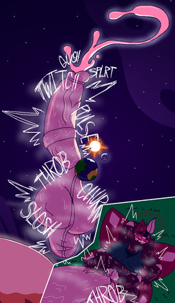 4_arms abs age_difference antennae_(anatomy) anthro arm_tuft armpit_hair astronomical_hyper ball_sag balls big_balls big_penis blush bodily_fluids body_hair breasts churning_balls clothing crop_top cum earth ejaculation erect_nipples eyebrows flared_penis floating_cum genital_fluids genitals gynomorph hand_behind_head hand_on_ground hand_on_penis huge_balls huge_penis hyper hyper_balls hyper_genitalia hyper_penis implied_expansion implied_growth insect_wings intersex mars_(planet) moon multi_arm multi_limb muscular muscular_gynomorph muscular_intersex musk musk_cloud musky_armpit musky_balls musky_body musky_breasts musky_penis navel navel_piercing nipple_outline nipples older_gynomorph older_intersex onomatopoeia penis piercing planet planet_sized pubes sharp_teeth shirt shoulder_tuft solo sound_effects space spread_wings star sun sweat sweat_stain sweaty_balls sweaty_body sweaty_breasts sweaty_genitalia sweaty_penis tank_top teeth text thick_arms thick_eyebrows thick_thighs throbbing throbbing_balls throbbing_penis topwear tuft vein veiny_balls veiny_penis wings felineflustered bryna_(felineflustered) arthropod insect lepidopteran moth hi_res trans_(lore) trans_woman_(lore)