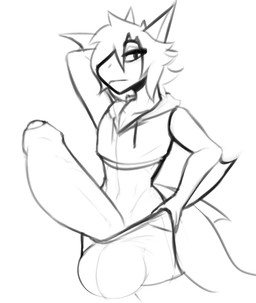 anthro arm_fin balls balls_outline big_balls big_penis bottomwear bulge clothed clothed_anthro clothed_male clothing cropped_hoodie detailed_bulge erection fin foreskin genital_outline genitals hair hand_behind_head hand_on_hip huge_penis humanoid_genitalia humanoid_penis hyper hyper_genitalia hyper_penis looking_at_viewer male male_anthro medium_hair penis penis_poking_out pointy_ears shark_tail shorts simple_background solo tail tail_fin white_background rifykoh len_(rifykoh) aquatic fish mammal shark digital_drawing_(artwork) digital_media_(artwork) monochrome sketch