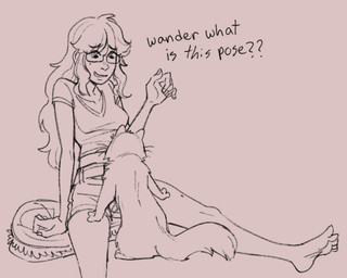 ambiguous_feral ambiguous_gender bestiality bottomwear clothed clothing crop_top dialogue duo eyewear faceless_character faceless_feral faceless_male facial_tuft feet female female_on_feral feral fluffy fluffy_tail glasses hair hands_on_legs hands_on_thighs male male/female markings mole_(marking) mole_on_thigh mole_under_eye not_furry pillow quadruped raised_hand shirt shorts sitting_on_pillow spread_legs spreading tail text topwear tuft v-neck lovelandisle domestic_cat felid feline felis human mammal english_text hi_res
